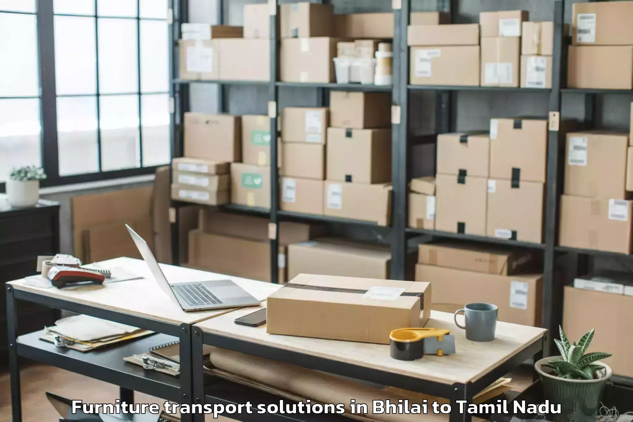 Reliable Bhilai to Tirumullaivasal Furniture Transport Solutions